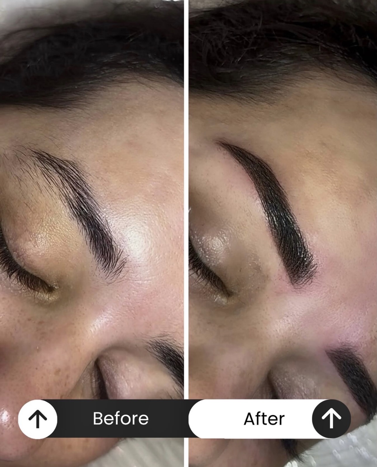 Powder Brows voor en na - set 2